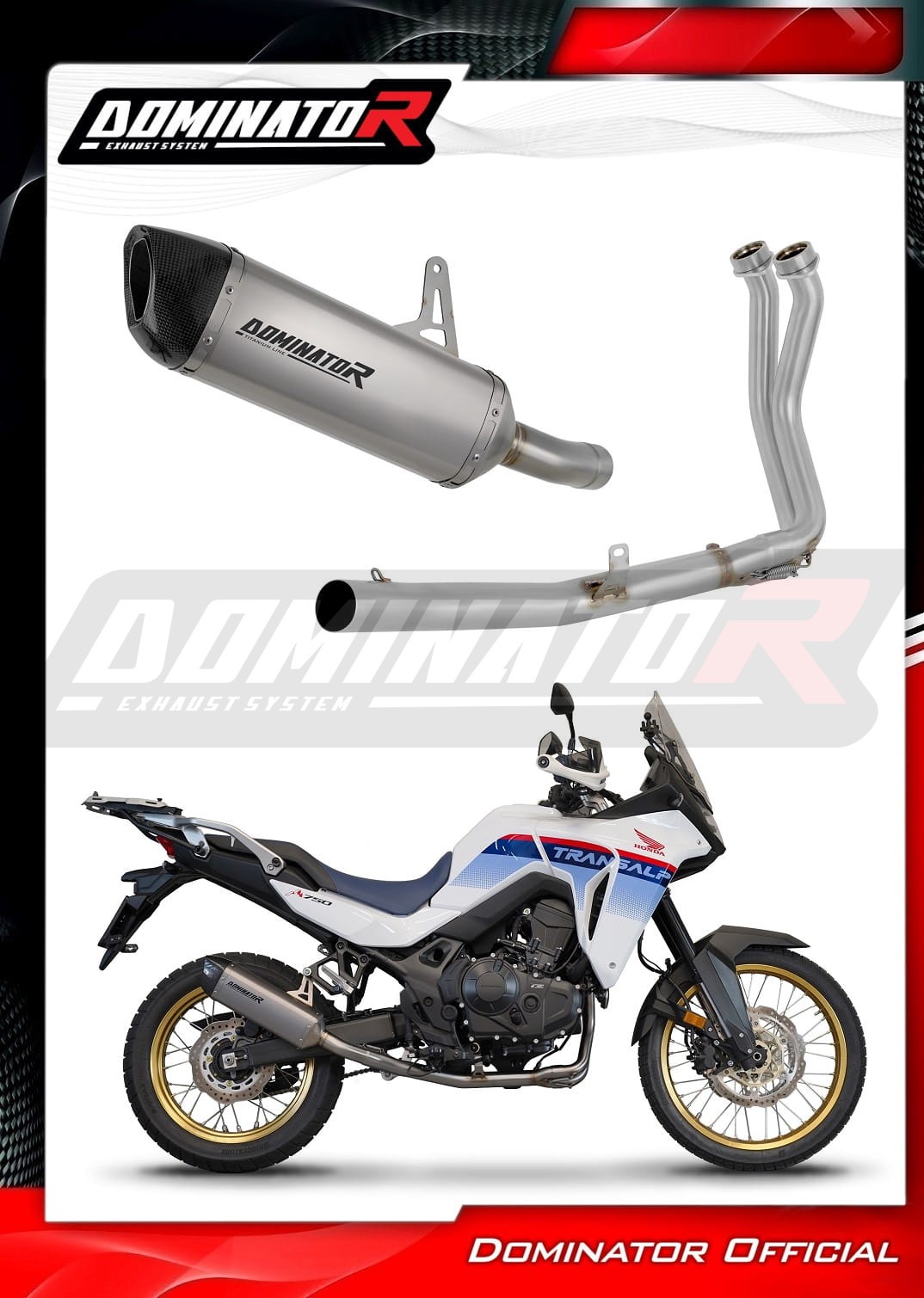 Honda XL 750 TRANSALP 2023 Exhaust Silencer Muffler Titanium HP6 DB Killer Exhaust Silencer Muffler