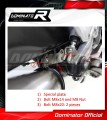sistema de escape completo con silenciador DOMINATOR Full System HP3 compatible con la motocicleta Honda CB 125 R 2018  2020 5
