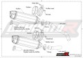 escape silenciador DOMINATOR homologado HP1 compatible con la motocicleta Z1000 2007  2009 4