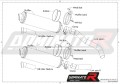 escape silenciador DOMINATOR homologado OVAL compatible con la motocicleta Z1000 2007  2009 4