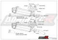 escape silenciador DOMINATOR homologado HP1 compatible con la motocicleta Kawasaki Z1000 2010  2013 2