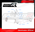 exhaust muffler DOMINATOR GP fits the motorcycle Yamaha FZ1 FAZER 1000 2006   2015 5