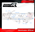 sistema de escape completo con silenciador DOMINATOR Full System HP5 compatible con la motocicleta Yamaha MT 09 2021  2023 5