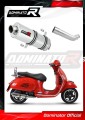 escape silenciador DOMINATOR oval compatible con la motocicleta Piaggio Vespa GTS 125 2007  2012