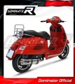 escape silenciador DOMINATOR oval compatible con la motocicleta Piaggio Vespa GTS 125 2007  2012 3