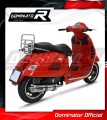 escape silenciador DOMINATOR redondo compatible con la motocicleta Piaggio Vespa GTS 125 2007  2012 3