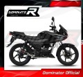 sistema de escape completo con silenciador DOMINATOR Full System GP1 negro compatible con la motocicleta Honda CBF 125 2009  2014 2