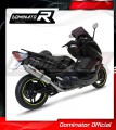 sistema de escape completo con silenciador DOMINATOR Full System redondo compatible con la motocicleta Yamaha TMAX 500 2008  2011 3