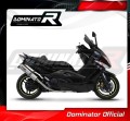sistema de escape completo con silenciador DOMINATOR Full System redondo compatible con la motocicleta Yamaha TMAX 500 2008  2011 4