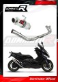 sistema de escape completo con silenciador DOMINATOR Full System GP1 compatible con la motocicleta Yamaha TMAX 500 2008  2011