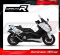 sistema de escape completo con silenciador DOMINATOR Full System HP1 negro compatible con la motocicleta Yamaha XP 530 TMAX 2012  2016 2
