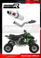 sistema de escape completo con silenciador DOMINATOR Full System GP1 compatible con la motocicleta Kawasaki KFX 450 2008  2014