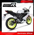 sistema de escape completo con silenciador DOMINATOR Full System GP negro compatible con la motocicleta Yamaha YZF R125 2019  2020