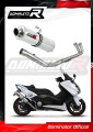 complete exhaust system with muffler DOMINATOR Full System ROUND fits the motorcycle Yamaha XP 530 T MAX 2012   2016
