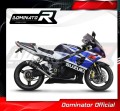 escape silenciador DOMINATOR Slipon GP1 negro compatible con la motocicleta Suzuki GSXR 1000 K1  K4 2001  2004 4