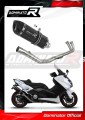 sistema de escape completo con silenciador DOMINATOR Full System HP1 negro compatible con la motocicleta Yamaha XP 530 TMAX 2012  2016 3