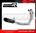 sistema de escape completo con silenciador DOMINATOR Full System HP8 negro compatible con la motocicleta Aprilia Tuono 660 2021  2024