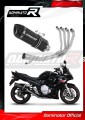 complete exhaust system with muffler DOMINATOR Full System HP1 BLACK fits to Suzuki GSXF 650 2007  2016