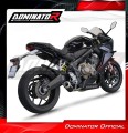 sistema de escape completo con silenciador DOMINATOR Full System GP negro compatible con la motocicleta Honda CB 650 R 2019  2023