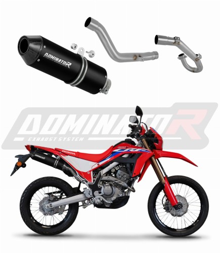 complete exhaust system with muffler DOMINATOR Full System MX2 BLACK fits to Honda CRF 300L / Rally 2021  2023 7