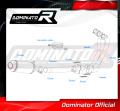 sistema de escape completo con silenciador DOMINATOR Full System HP3 compatible con la motocicleta Yamaha XSR 900 2022  2023 2