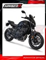 sistema de escape completo con silenciador DOMINATOR Full System HP8 negro compatible con la motocicleta Yamaha MT 07 2021  2024 5