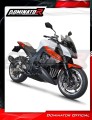sistema de escape completo con silenciador DOMINATOR Full System HP1 negro compatible con la motocicleta Kawasaki Z1000 2010  2013 5