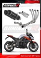 sistema de escape completo con silenciador DOMINATOR Full System HP1 negro compatible con la motocicleta Kawasaki Z1000 2017  2020