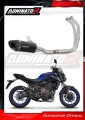 sistema de escape completo con silenciador DOMINATOR Full System HP8 negro compatible con la motocicleta Yamaha MT 07 TRACER 2016  2019