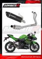 complete exhaust system with muffler DOMINATOR Full System HP8 BLACK fits the motorcycle Kawasaki NINJA 400 2018   2022