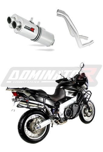 escape silenciador DOMINATOR oval compatible con la motocicleta Aprilia ETV 1000 Caponord 2001  2004 5
