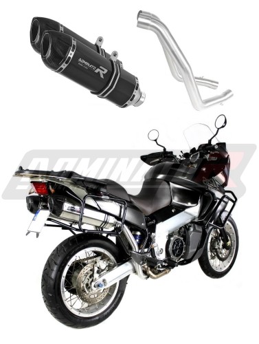 escape silenciador DOMINATOR HP1 negro compatible con la motocicleta Aprilia ETV 1000 Caponord 2001  2004 3