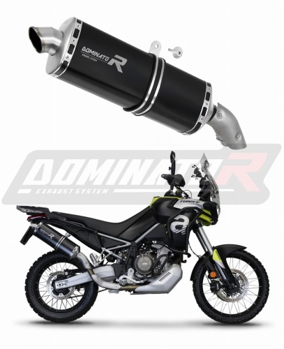 Aprilia Tuareg 660 2021 - 2022 EXHAUST Muffler Auspuff Sportauspuff Silencer Echappement Silencieux Scarico Scarichi Escape Wydech Tłumik P7 BLACK Dominator Exhaust System x
