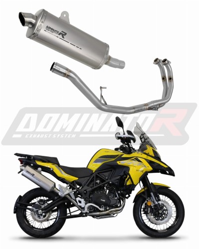 sistema de escape completo con silenciador DOMINATOR Full System titanio P7 compatible con la motocicleta Benelli TRK 502 X 2018  2021 5