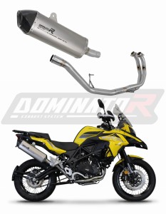 Benelli TRK 502 X 2018 - 2021 Sistema de escape Colector Silenciador Titanio HP7 + dB killer medium