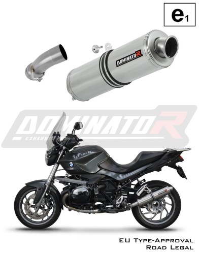escape silenciador DOMINATOR homologado redondo compatible con la motocicleta BMW R1200R 2010  2014 6