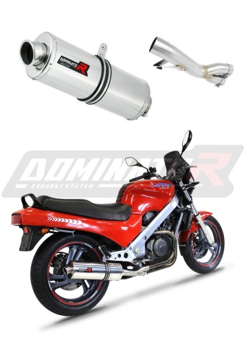 escape silenciador DOMINATOR oval compatible con la motocicleta Honda NTV 650 REVERE 1988  1997 6