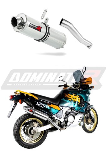 escape silenciador DOMINATOR redondo compatible con la motocicleta Honda XRV 750 AFRICA TWIN RD07 1993  1995 5