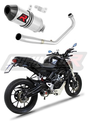 complete exhaust system with muffler DOMINATOR Full System HP3 fits to Honda CB 125 R 2018  2020 7