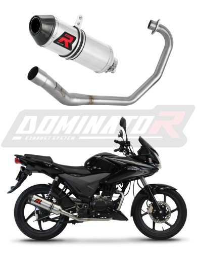 complete exhaust system with muffler DOMINATOR Full System HP3 fits to Honda CBF 125 2009  2014 6