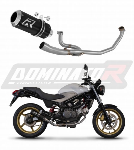 sistema de escape completo con silenciador DOMINATOR Full System GP negro compatible con la motocicleta Honda VTR 250 2009  2015 6