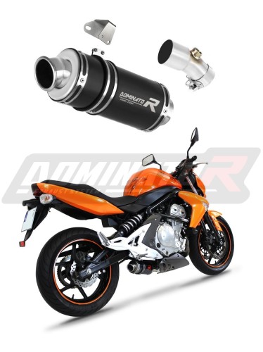 Kawasaki ER - 6N / F 650 2006 - 2008  motorcycle Exhaust Muffler Auspuff Sportauspuff Silencer Echappement Silencieux Scarico Scarichi Escape Wydech Tłumik GP1 BLACK Dominator x
