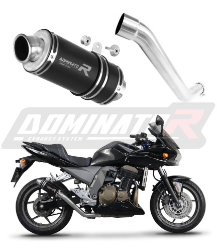 escape silenciador DOMINATOR GP1 negro compatible con la motocicleta Kawasaki Z750 2004  2006 6