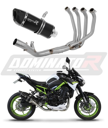 kompletny układ wydechowy z tłumikiem DOMINATOR Full System HP6 CZARNY pasujący do motocykla Kawasaki Z 900 2020 - 2024 6