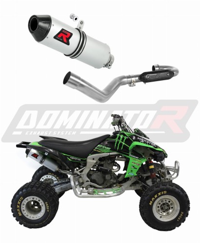 sistema de escape completo con silenciador DOMINATOR Full System MX2 compatible con la motocicleta Kawasaki KFX 450 2008  2014 6