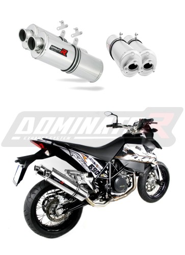 exhaust muffler DOMINATOR oval fits the motorcycle KTM 950 SM Supermoto R 2006   2008 3