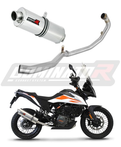 sistema de escape completo con silenciador DOMINATOR Full System oval compatible con la motocicleta KTM 390 Adventure 2020  2023 5
