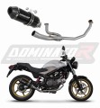 complete exhaust system with muffler DOMINATOR Full System HP3 BLACK fits to Honda VTR 250 2009  2015 6