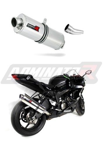 escape silenciador DOMINATOR oval compatible con la motocicleta Kawasaki ZX6R 636 2009  2024 6