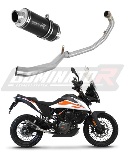 KTM 390 Adventure 2020 - 2021 EXHAUST Full System Muffler Auspuff Sportauspuff Silencer Echappement Silencieux Scarico Scarichi Escape Collector Manifold Wydech Tłumik GP BLACK DOMINATOR x